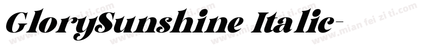 GlorySunshine Italic字体转换